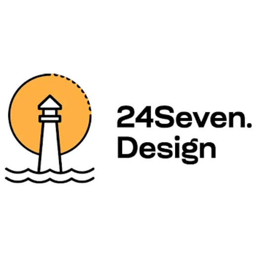 24 Seven Design brand logo for 24seven.design