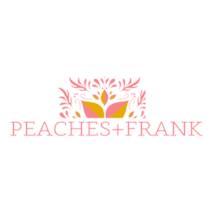 Peaches and Frank Beautiful Skincare brand logo for peachesandfrank.com