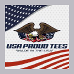 USA Proud Tee brand logo for usaproudtees.com