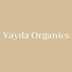 Vayda Organics brand logo for vaydaorganics.com