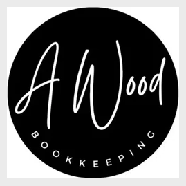 A Wood Bookkeeping brand logo for awoodbookkeeping.com