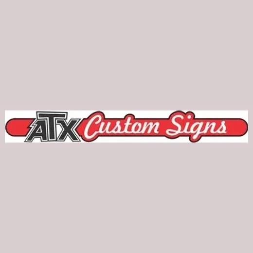 ATX Custom Signs brand logo for atxcustomsigns.com