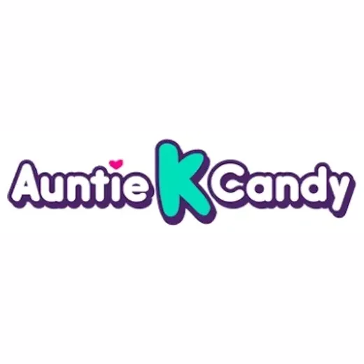 Auntie K Candy brand logo for auntiekcandy.com