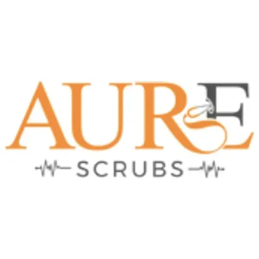 Aure Scrubs brand logo for aurescrubs.com