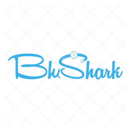 BluShark brand logo for blusharkstraps.com
