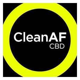 Clean AF CBD brand logo for cleanafcbd.com